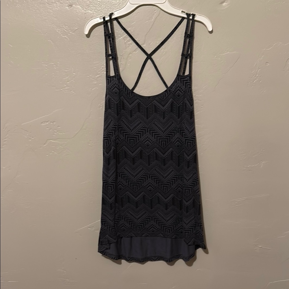 PINK Victoria's Secret Black Geometric Tank Top Small